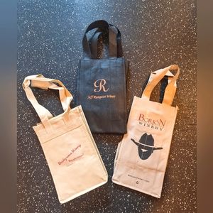California Winery Tote Bags set of 3 Great for Picnics Travel Gift-Giving EUC